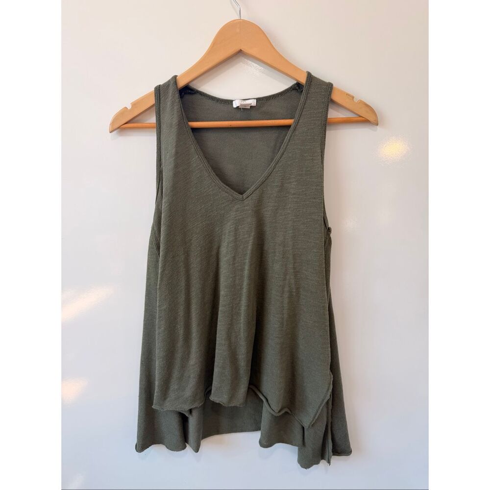 BP Nordstrom Olive Layered Hi-Lo Tank Top XS